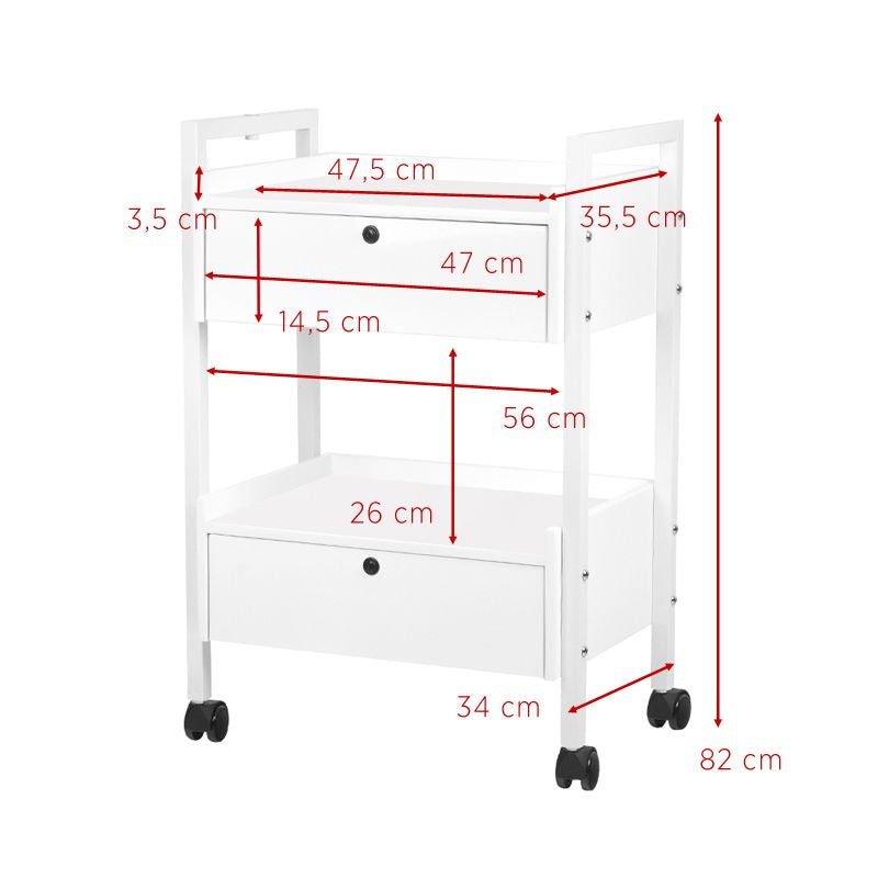 Carrello Estetista Giovanni 1019 Bianco