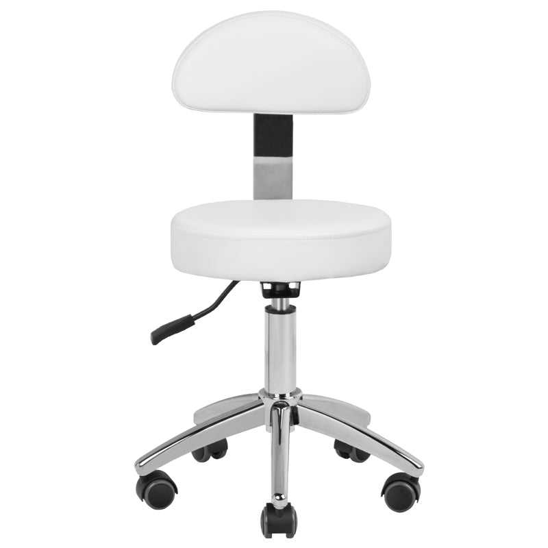 Sgabello con Ruote 304P Bianco