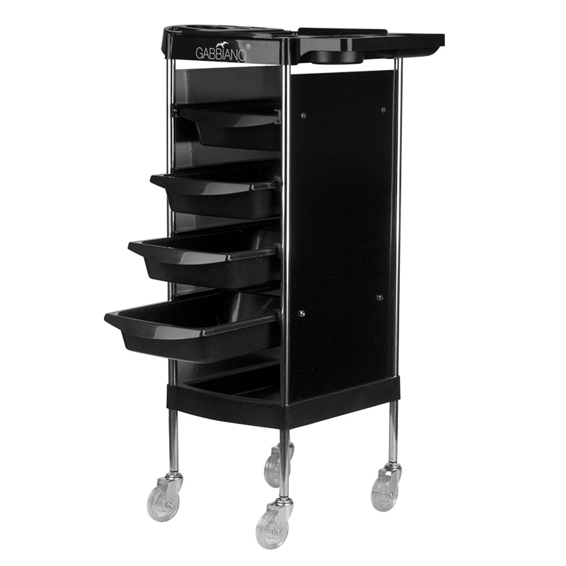 Carrello Parrucchiere Gabbiano FX11-B Nero