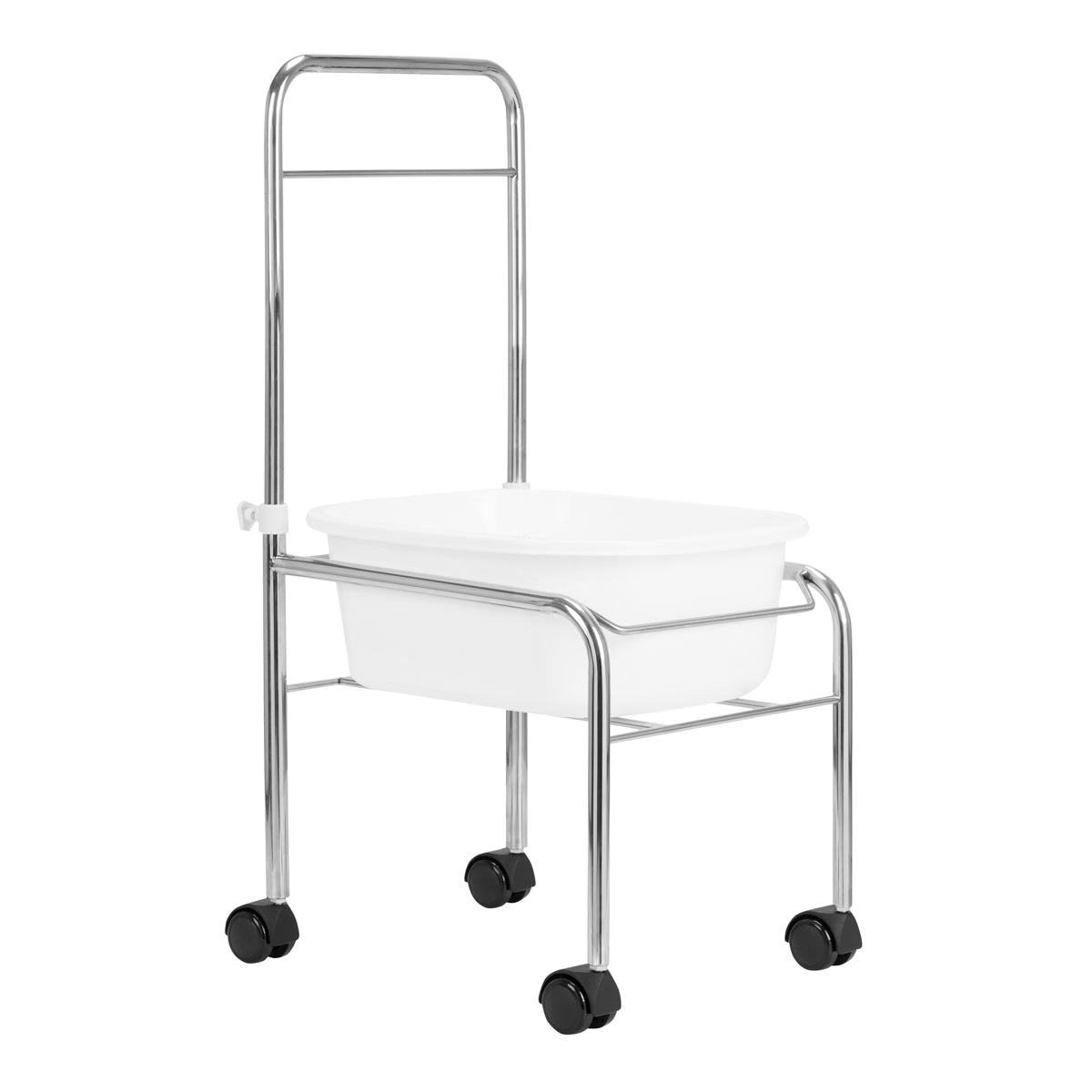 Vassoio per pedicure su ruote, cromo