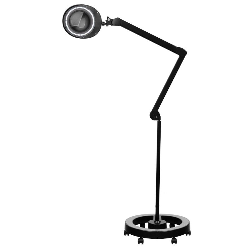 Lampada con Lente LED 60 SMD 5D su Stativo Elegante 6025 Nera