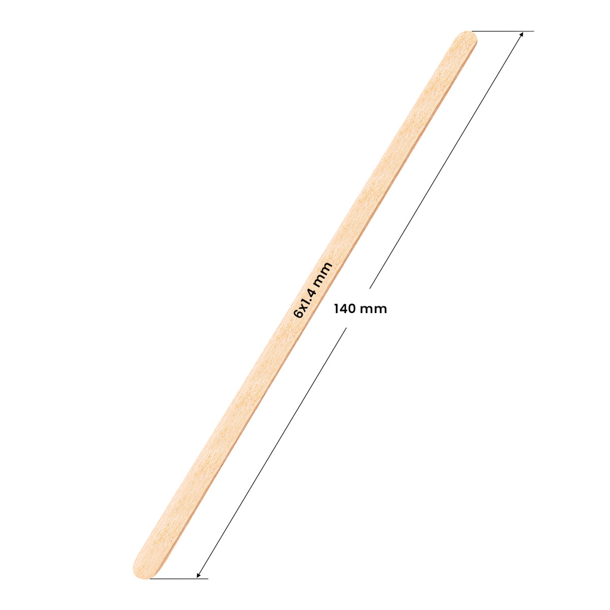 Spatole In Legno Per Cera Piccole 140 x 6 x 1.4mm 150pz