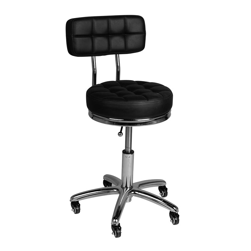 Sgabello con Ruote AM-877 Nero