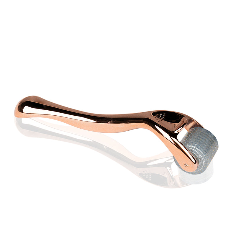 Derma roller per mesoterapia oro rosa 2.0mm 192 aghi in titanio