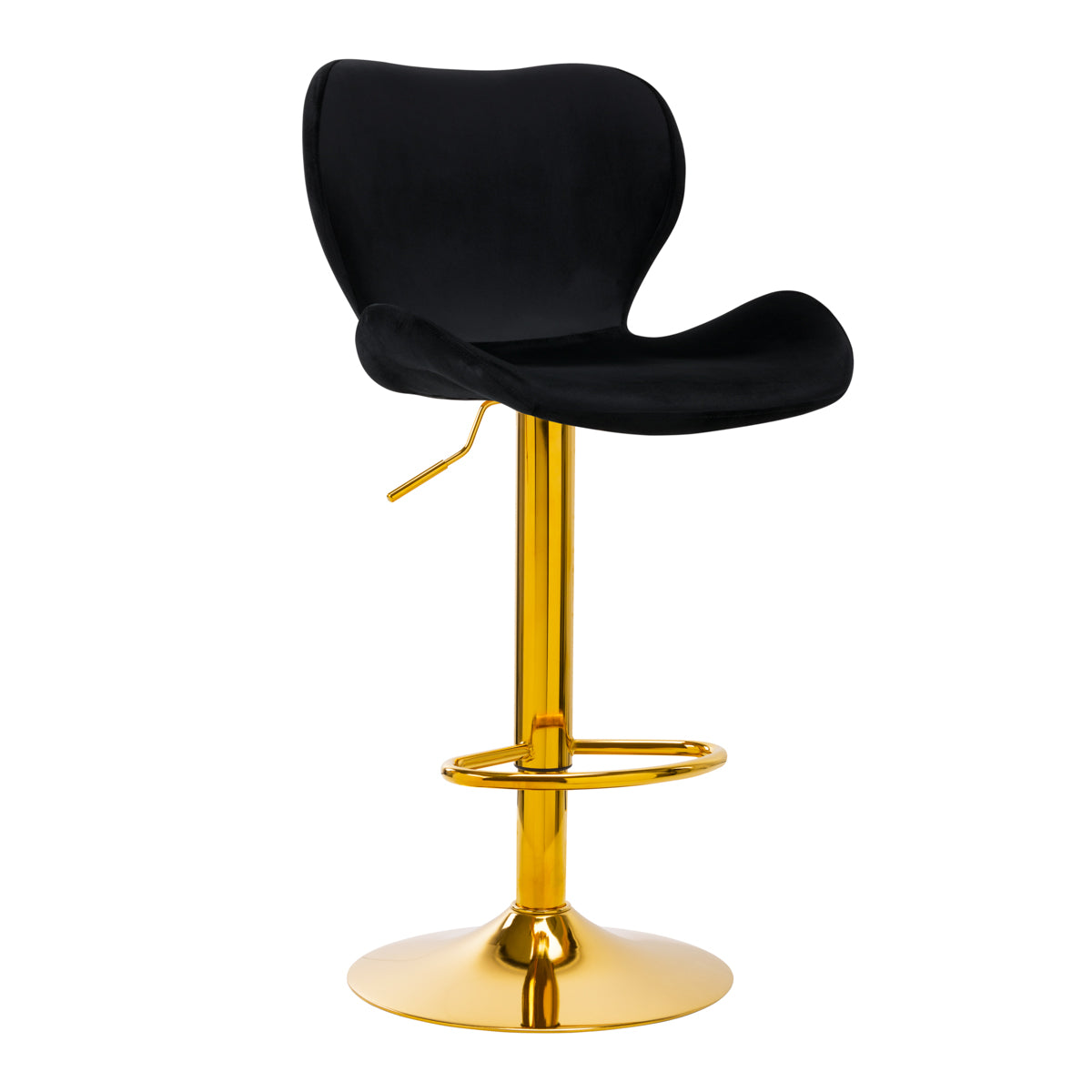 Sgabello da Bar QS-B15 Velluto Oro Nero