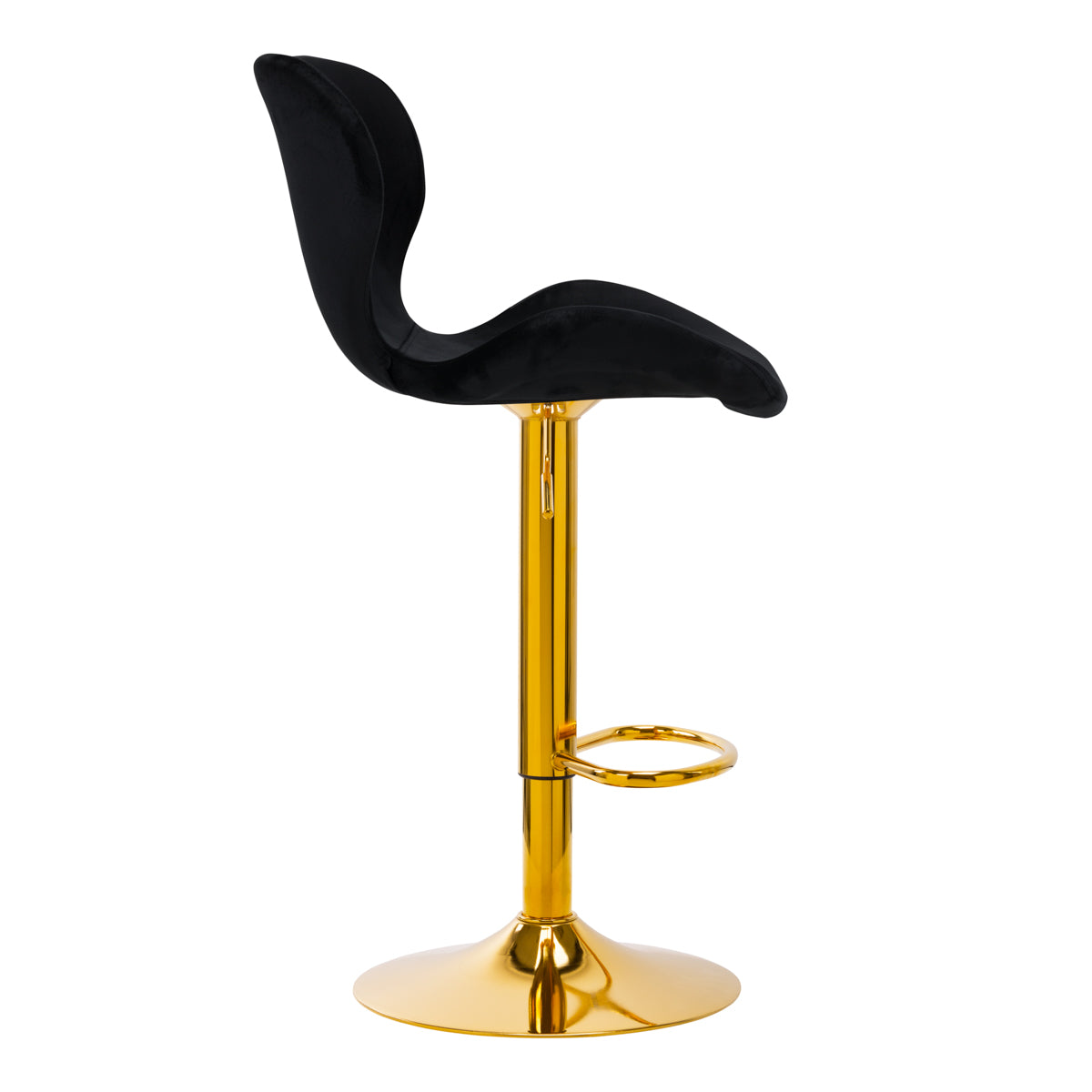 Sgabello da Bar QS-B15 Velluto Oro Nero