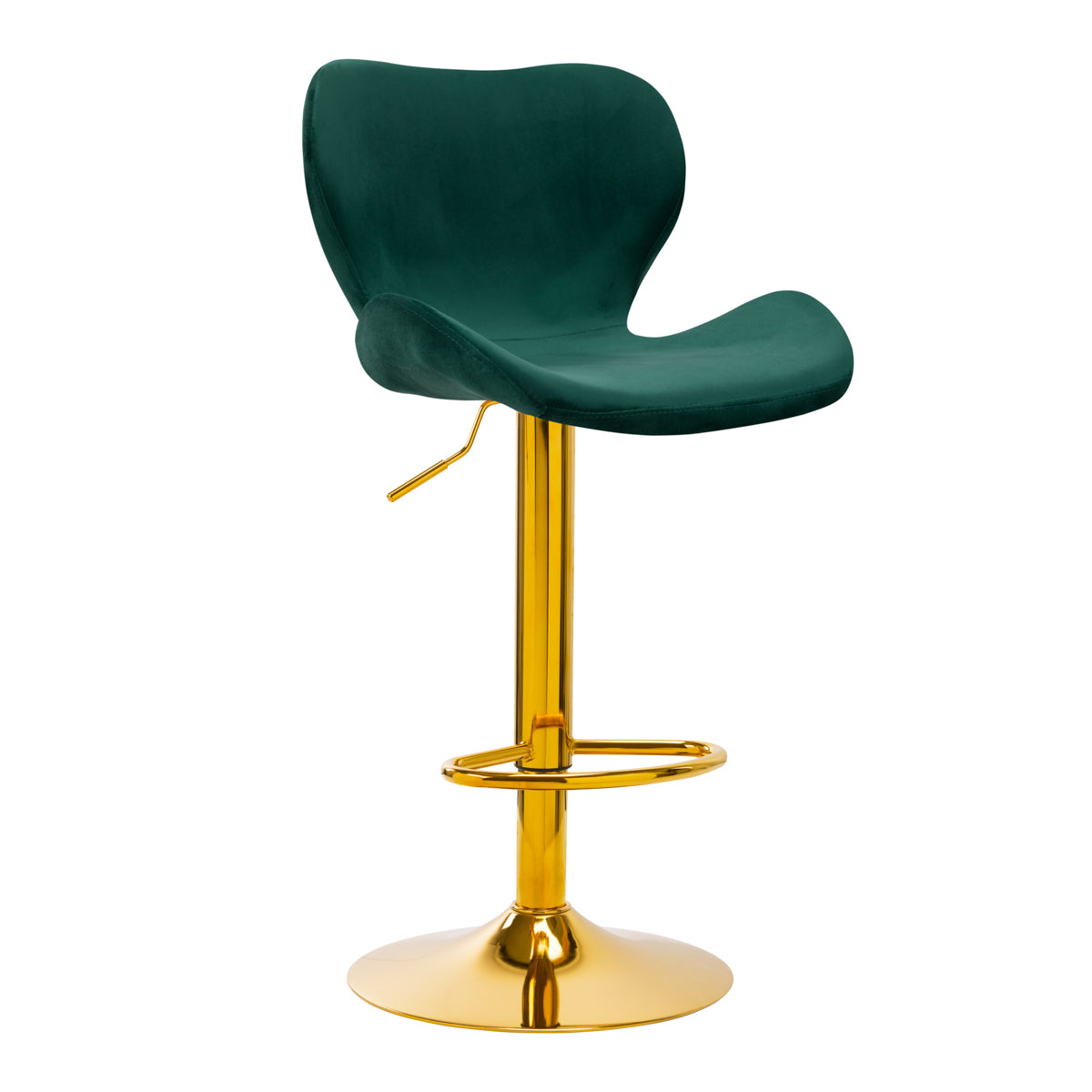 Sgabello da Bar QS-B15 Velluto Oro Verde
