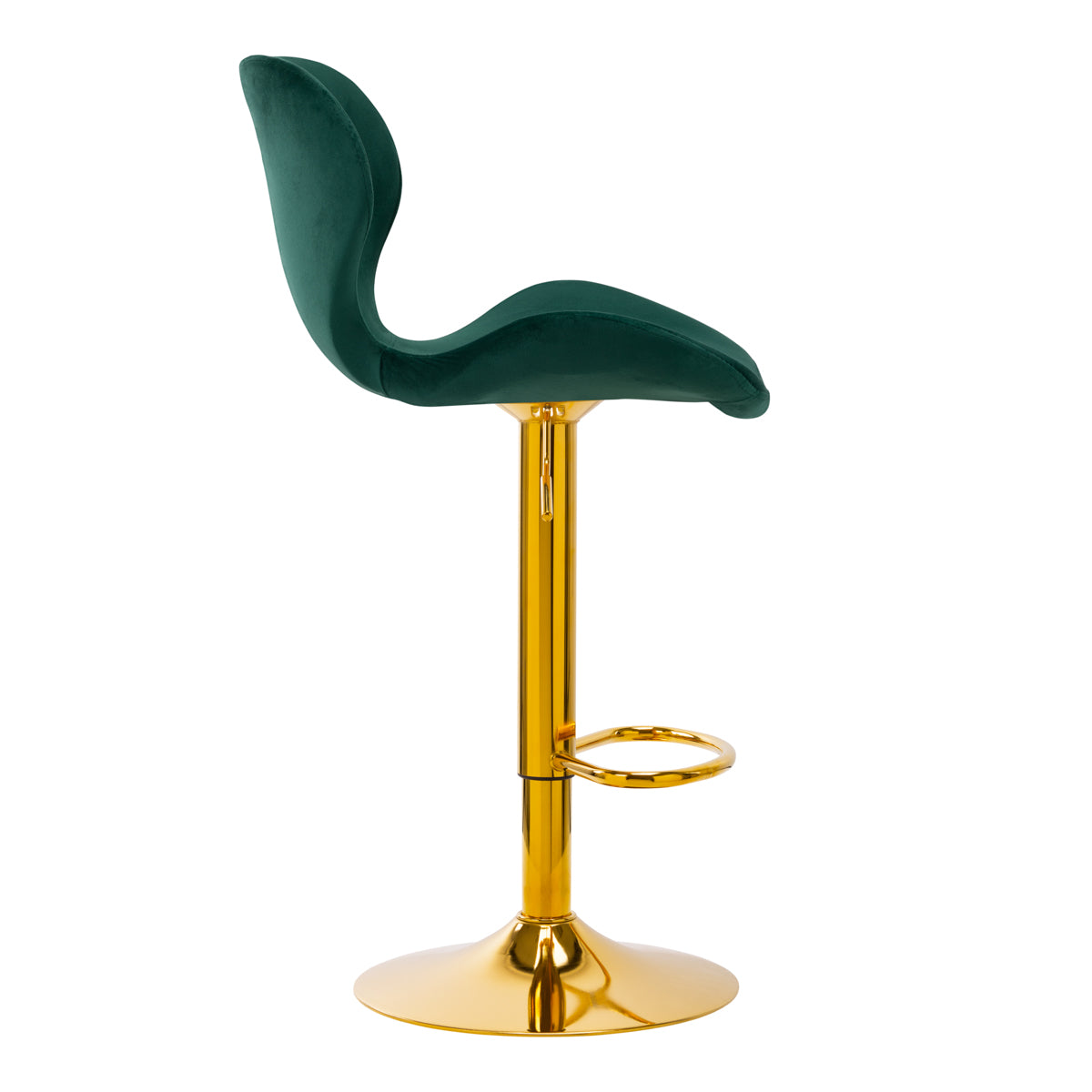 Sgabello da Bar QS-B15 Velluto Oro Verde