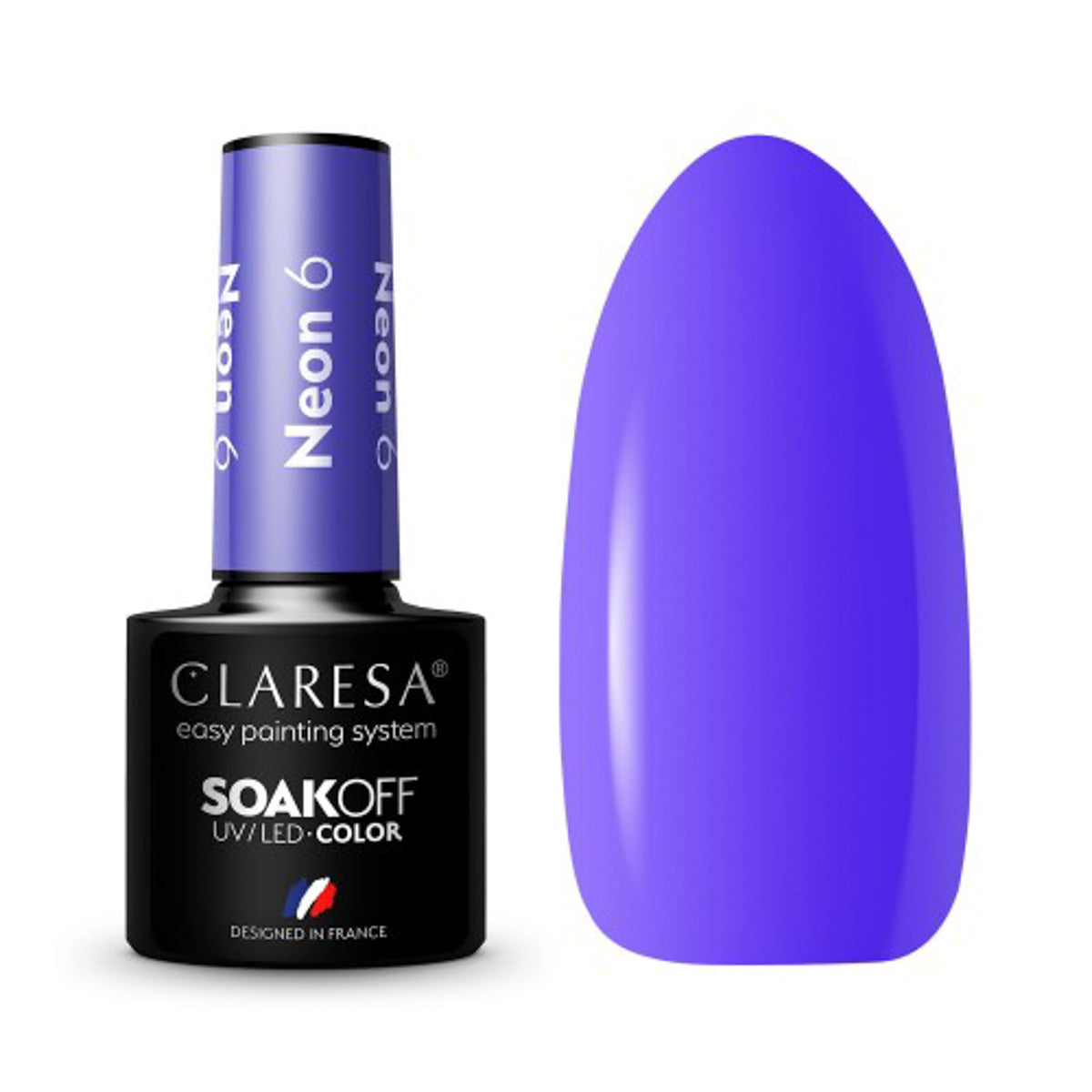 Smalto per unghie ibrido CLARESA NEON 6 -5g