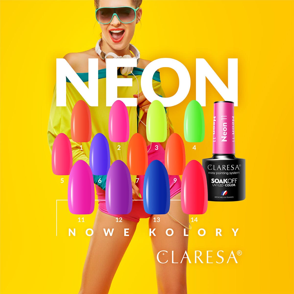 Smalto ibrido CLARESA NEON 14 -5g