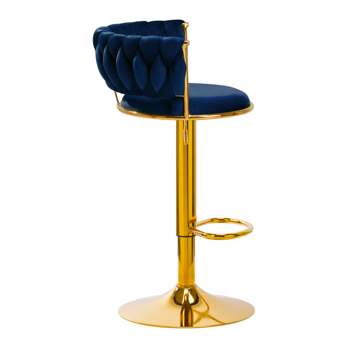 Sgabello da Bar 4Rico QS-B313a Velluto Blu Marino