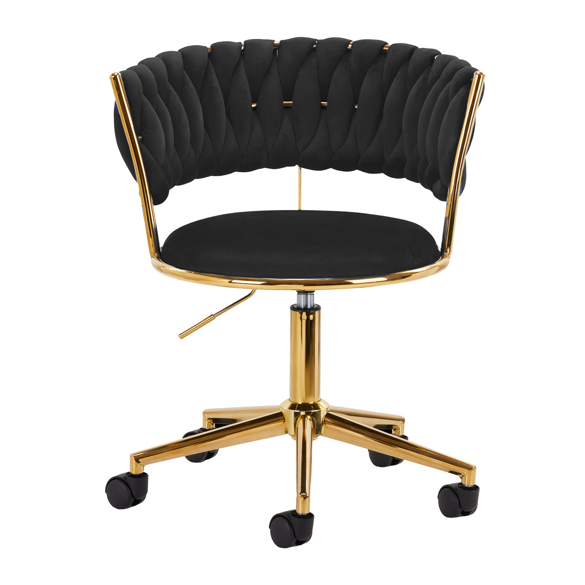 Sedia Girevole 4Rico QS-GW01G Velluto Nero