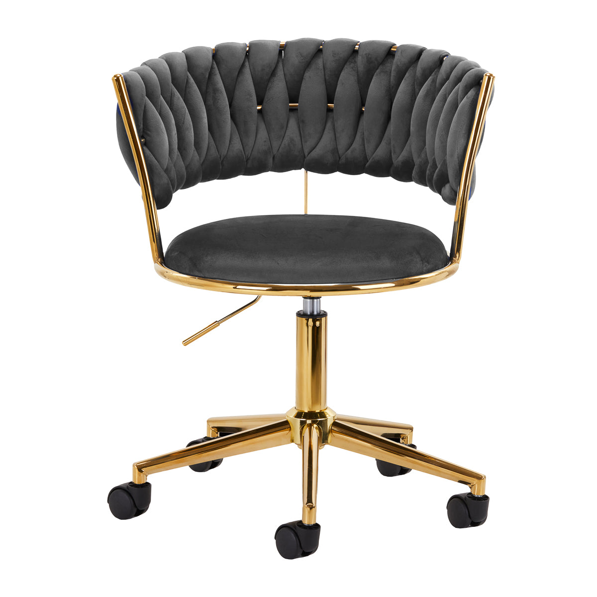 Sedia Girevole 4Rico QS-GW01G Velluto Grigio