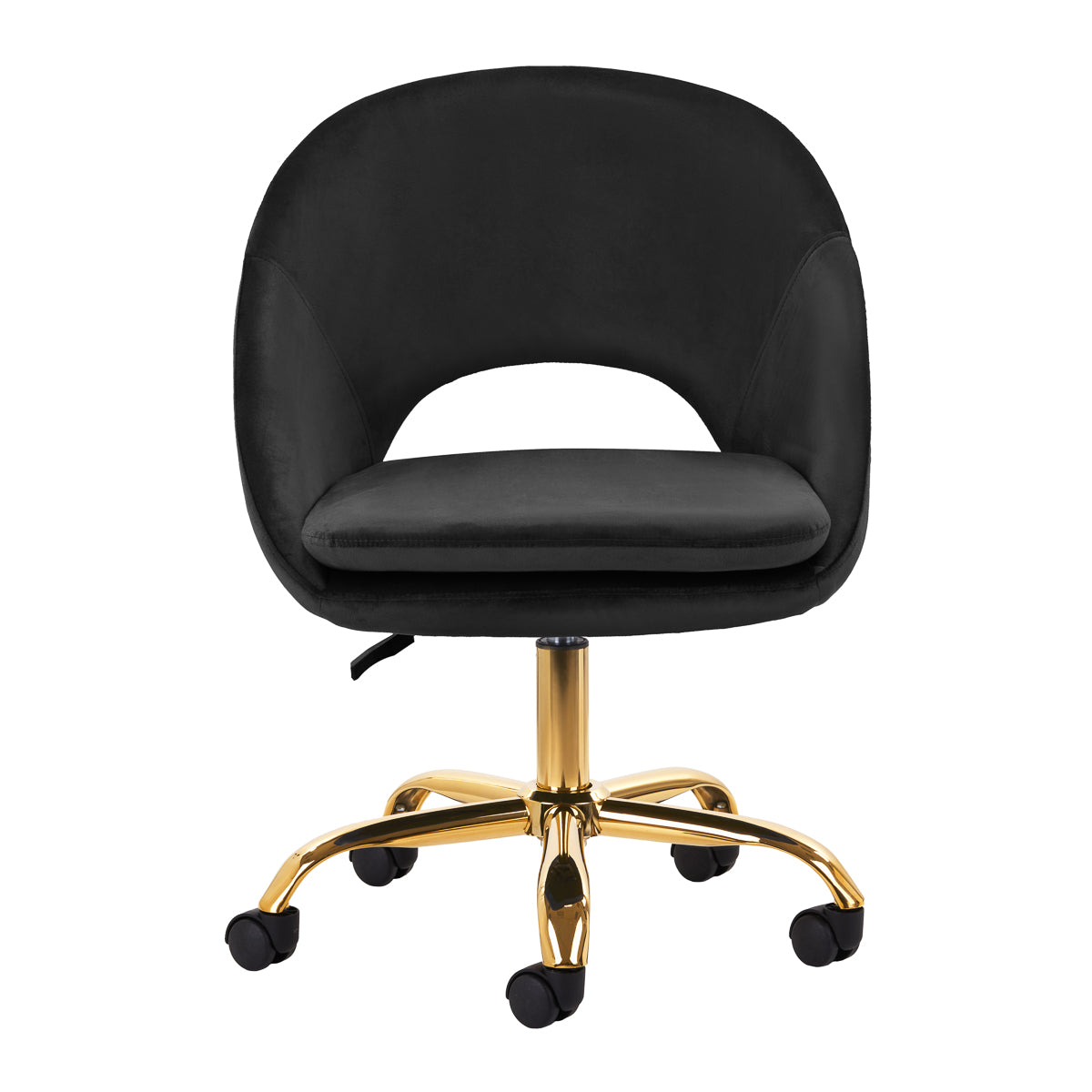 Sedia Girevole 4Rico QS-MF18G Velluto Nero