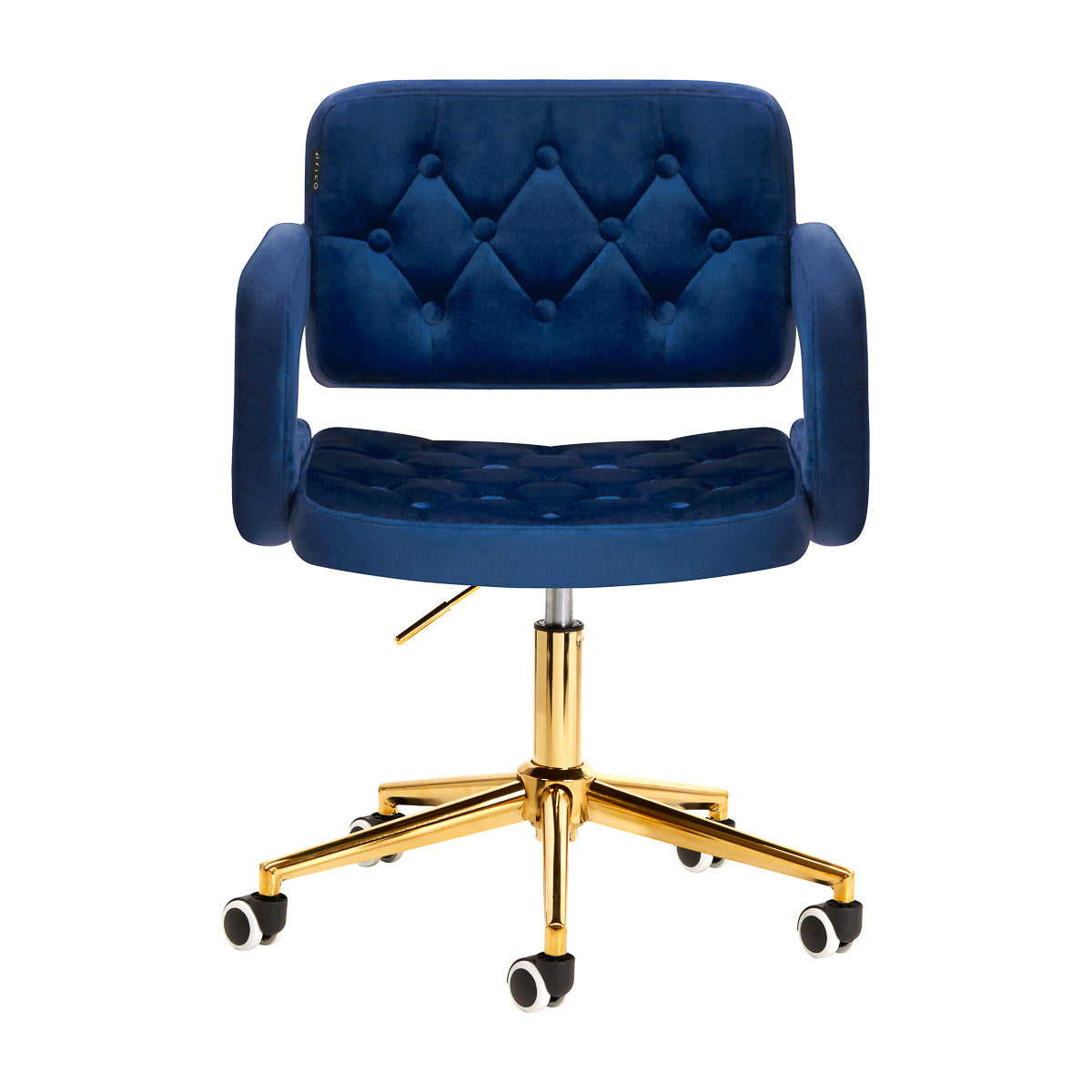 Sedia Velluto Regolabile 4Rico QS-OF213G Oro Blu Marino
