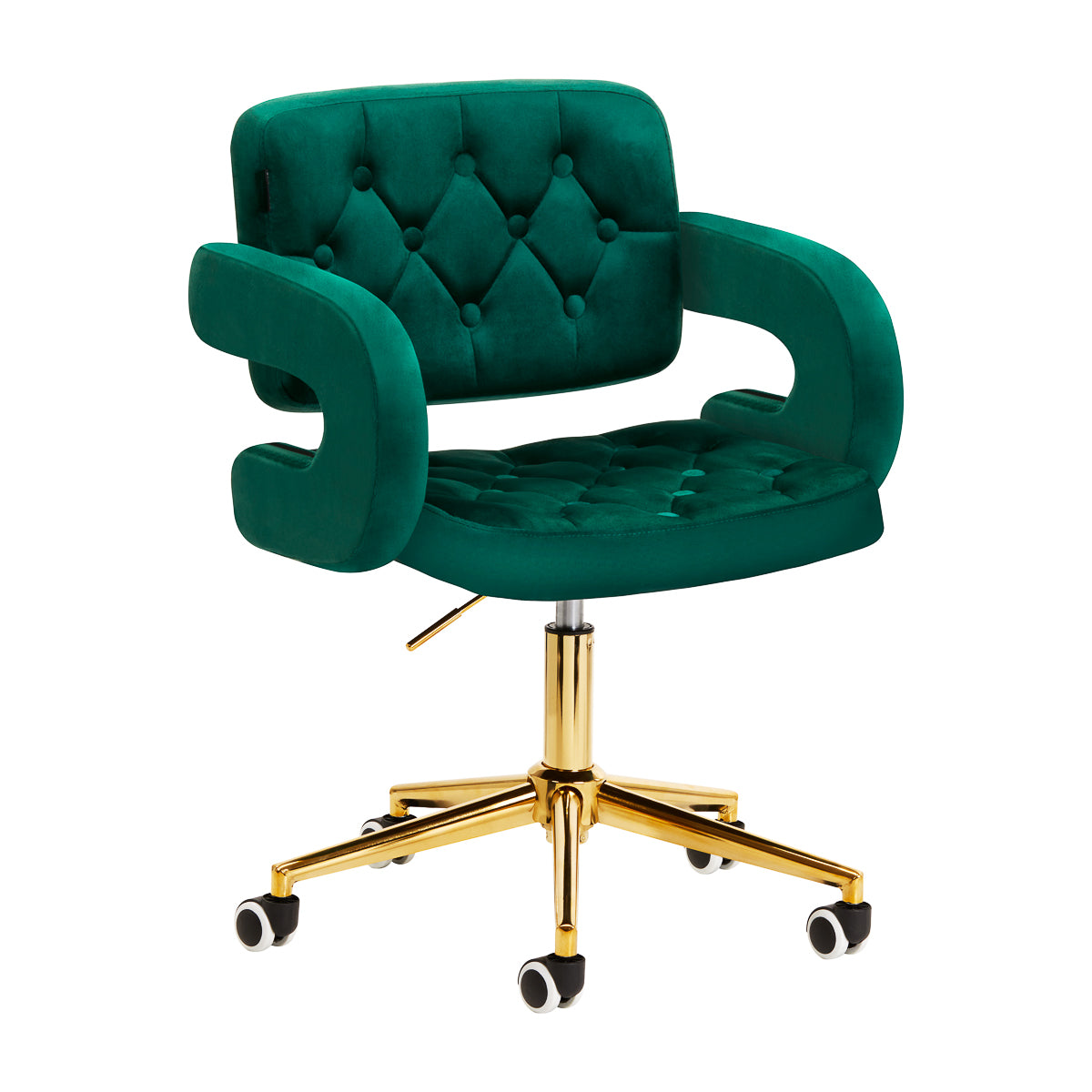 Sedia Velluto Regolabile 4Rico QS-OF213G Oro Verde