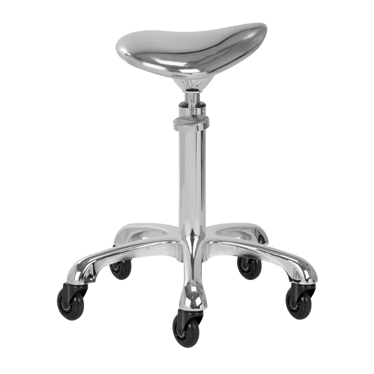Sgabello con Ruote Gabbiano Roll Speed Argento