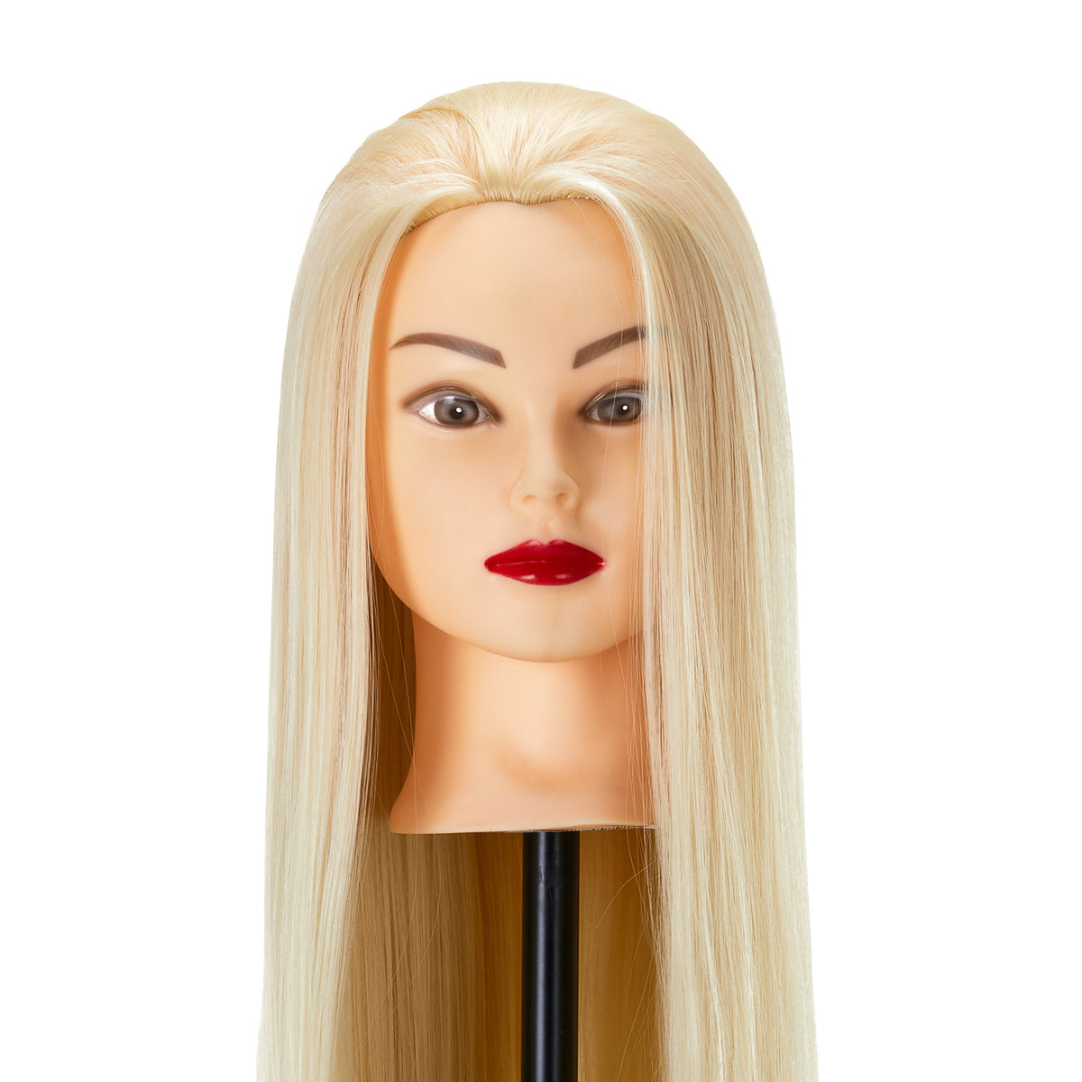 Testa di allenamento per parrucchieri Gabbiano WZ2, capelli sintetici, colore 613#, lunghezza 24"