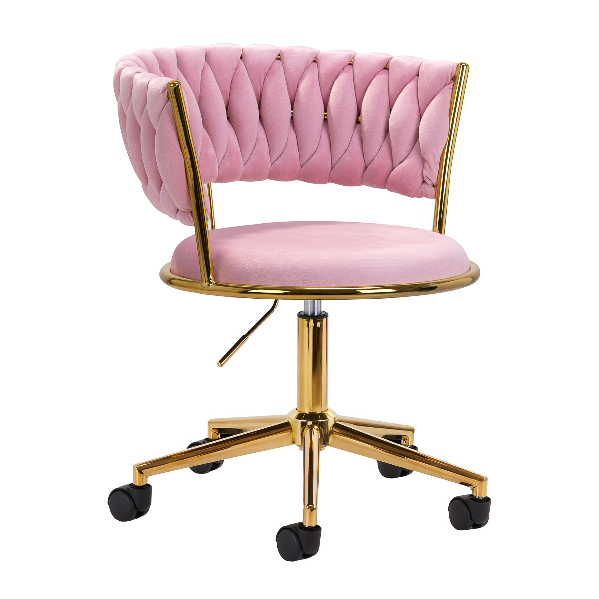 Sedia Girevole 4Rico QS-GW01G Velluto Rosa