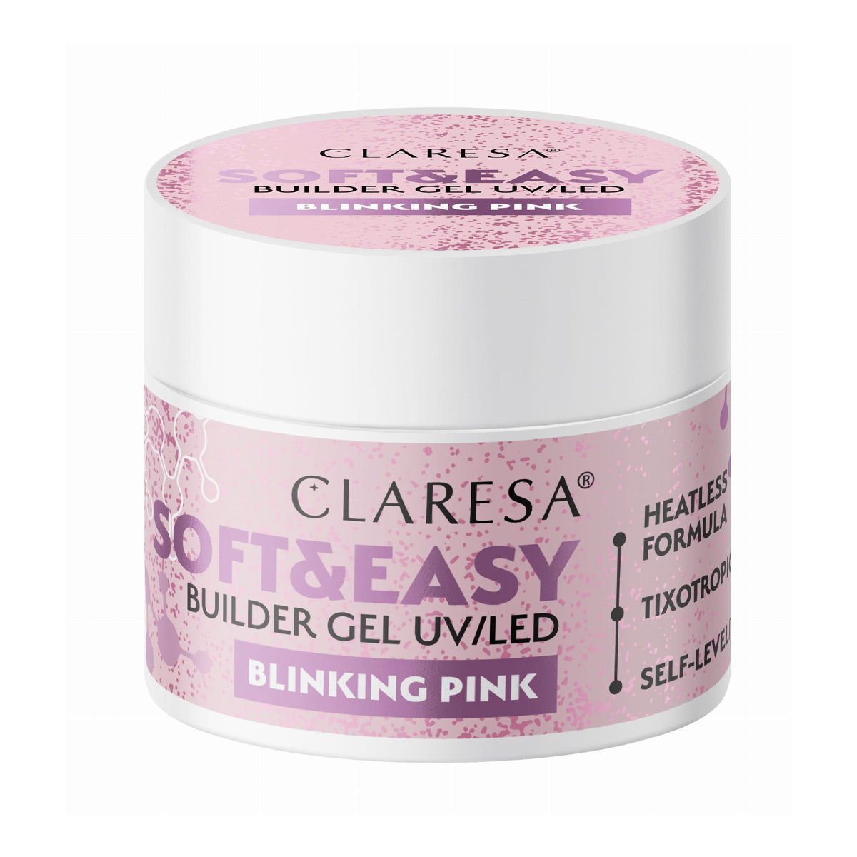 Claresa Soft&Easy gel costruttore lampeggiante rosa 12g