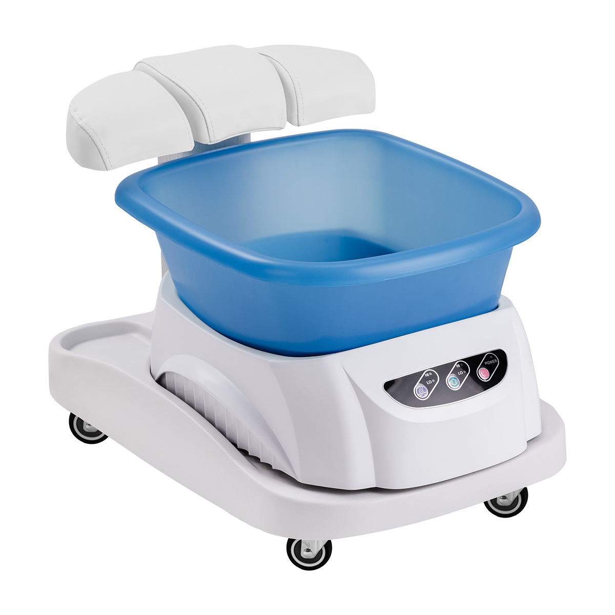 Piatto doccia Azzurro con massaggiatore e carrello bianco
