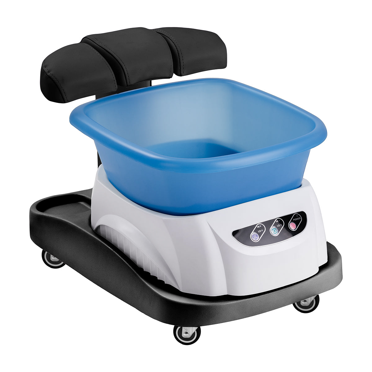 Piatto doccia Azzurro con massaggiatore e carrello bianco
