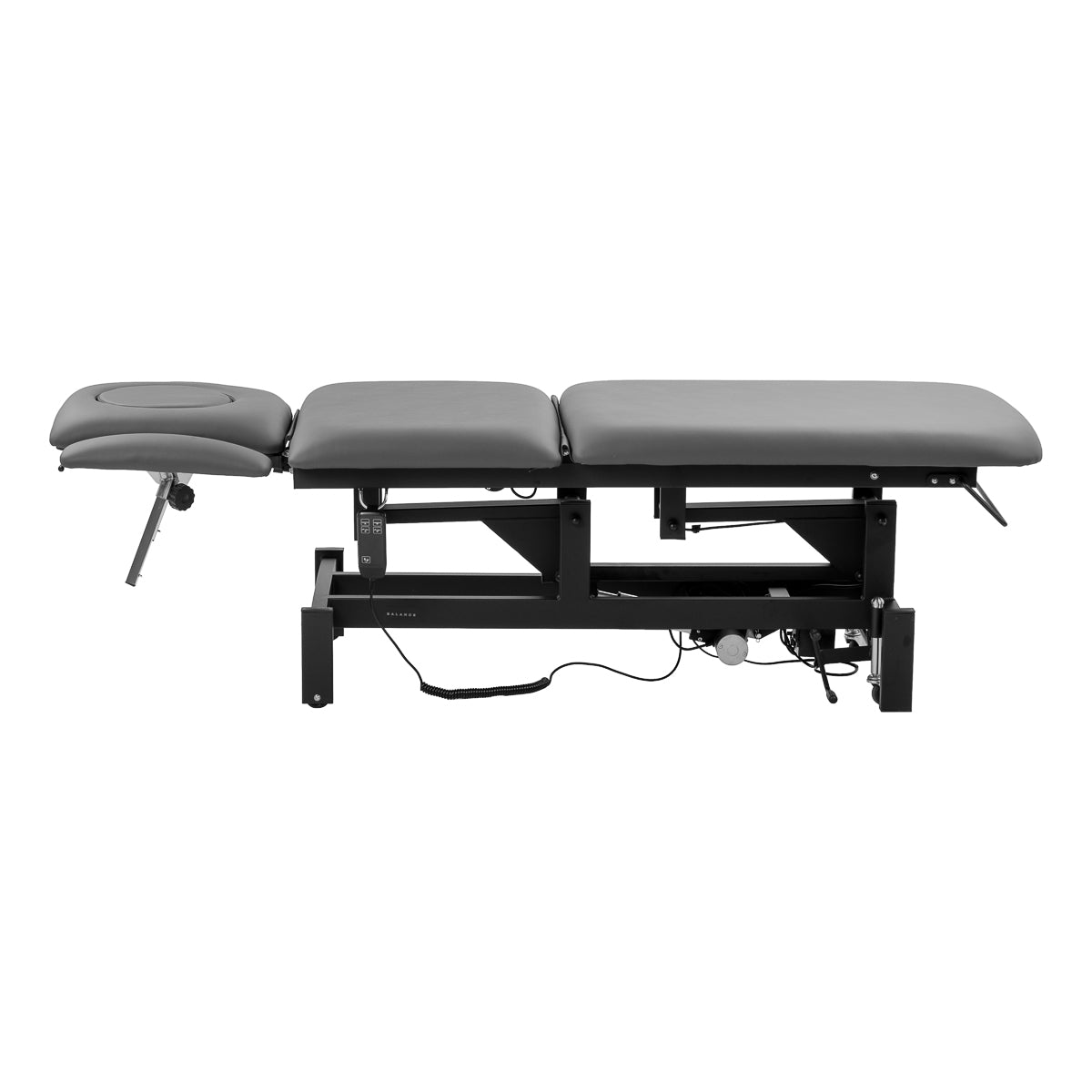 Lettino elettrico per massaggio e fisioterapia BALANCE Eso 5 con Pivot – grigio
