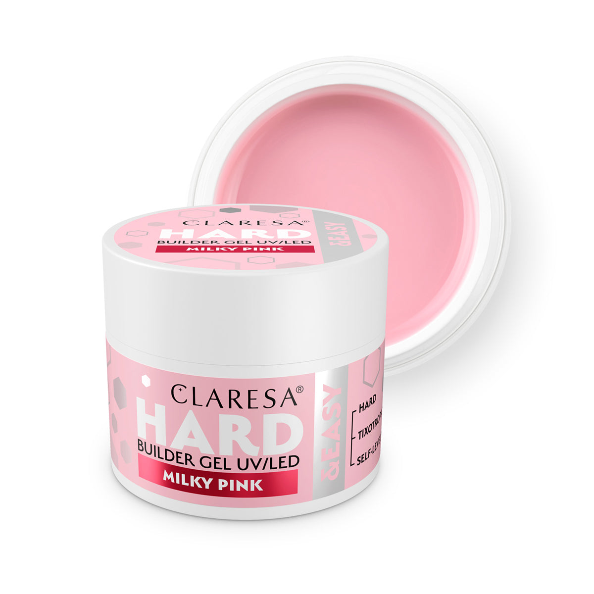 CLARESA HARD&EASY GEL COSTRUTTORE ROSA LATTE 45g