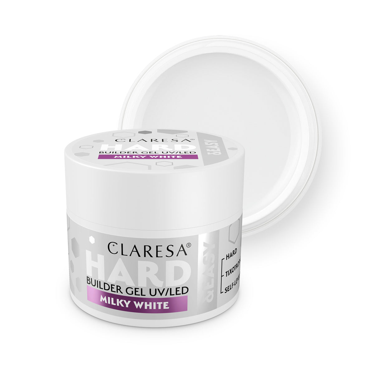 CLARESA HARD&EASY GEL COSTRUTTORE BIANCO LATTE 45g