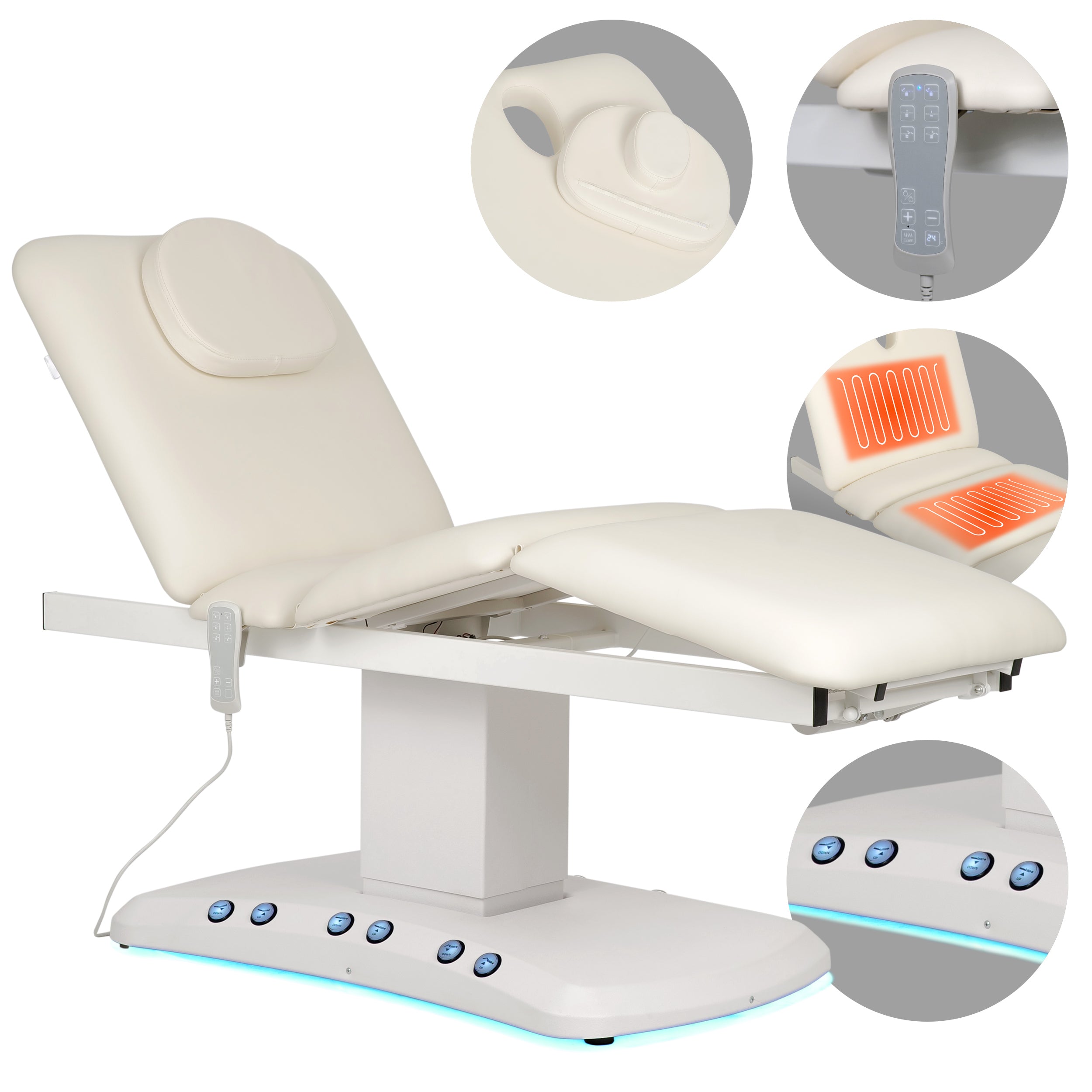 Serenity PRO 4 electric heated beauty bed for massage and SPA treatments